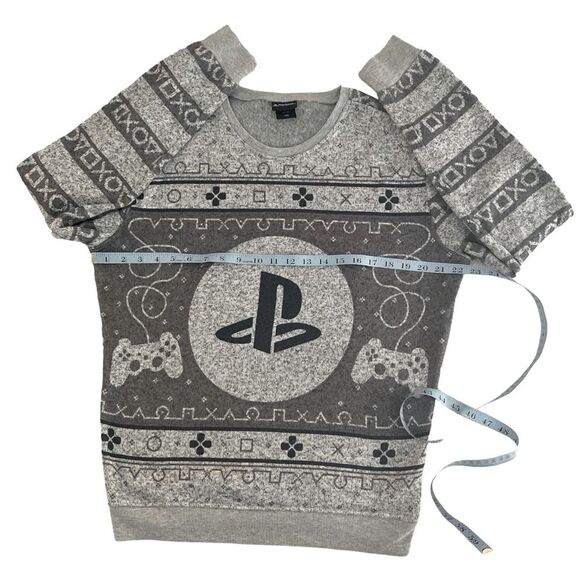 PlayStation gray unisex crew neck fleece sweatshirt size M - Picture 6 of 8